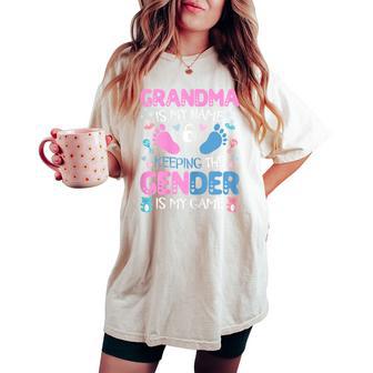 Grandma Gender Keeper Of The Gender Reveal Outfit Grandma Women's Oversized Comfort T-shirt - Thegiftio UK