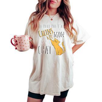 Humour Chat Drole Chaton T-shirt oversize confortable pour femme - Cadeauxyz