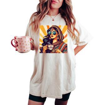 Indian Girl Indian Masala Chai Bollywood Meet Me In India Women's Oversized Comfort T-shirt - Thegiftio UK
