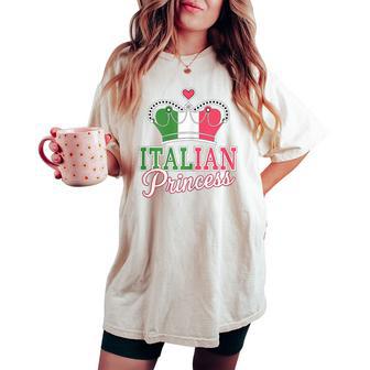 Italian Princess Italy Flag Girl Women's Oversized Comfort T-shirt - Thegiftio UK