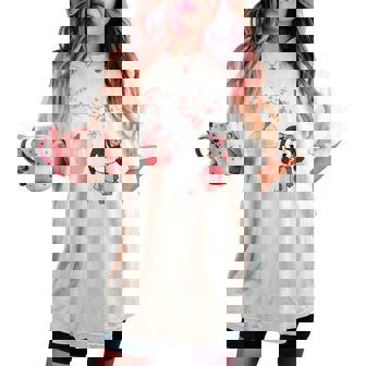 Kawaii Kimono Japonais Pour Fille Fleurs De Cerisier T-shirt oversize confortable pour femme - Cadeauxyz