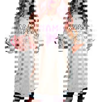 Mama Birthday Girl Matching Coquette Pink Bow Women's Oversized Comfort T-shirt - Monsterry