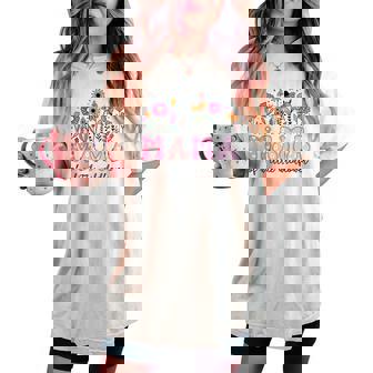 Mama Of The Little Wildflower Pink Floral Birthday Girl Women's Oversized Comfort T-shirt - Monsterry