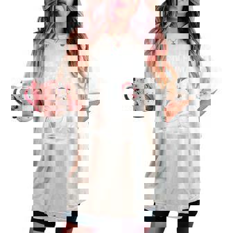 Mele Kalikimaka Christmas Rooster Hawaiian Chicken Women's Oversized Comfort T-shirt - Monsterry