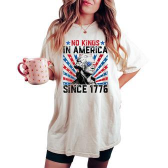 No Kings In America Since 1776 Distressed Usa Flag Vintage Women's Oversized Comfort T-shirt - Thegiftio UK