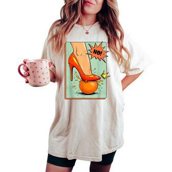 No Kings Retro Patriotic Woman Political Meme Women's Oversized Comfort T-shirt - Thegiftio UK