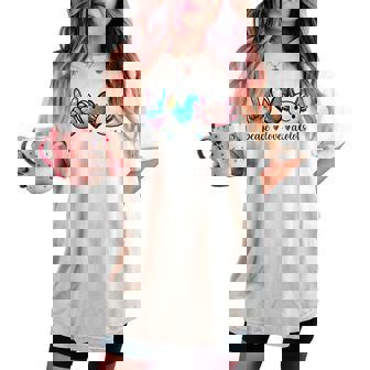 Peace Love Axolotls Cute And Colorful Galaxy Axolotl Women Women's Oversized Comfort T-shirt - Thegiftio