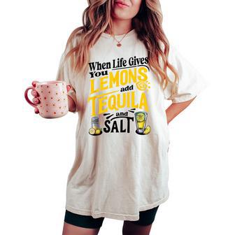 Quando Laita Ti Dà Limoni Aggiungere Tequila Eale Umorismo Divertente T-shirt comoda oversize da donna - Novitaregali