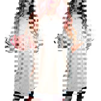 Raising Dandelions Purple Up For Military Child Month Women Women's Oversized Comfort T-shirt - Monsterry