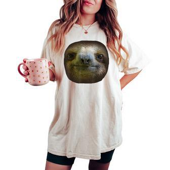 Sloth Face Sloths Costume Women's Oversized Comfort T-shirt - Thegiftio UK
