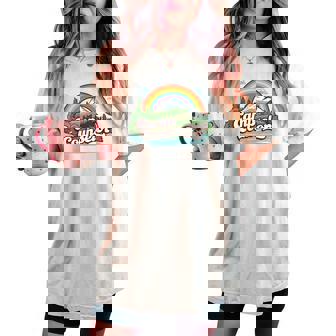 Summer Camp Director Staff Groovy Rainbow Camp Counselor Women's Oversized Comfort T-shirt - Monsterry