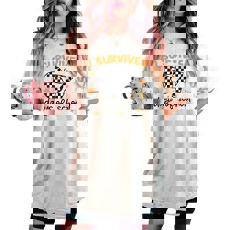 I Survived 67 Days Of School Teacher Student 6 7 Meme Women's Oversized Comfort T-shirt | Seseable CA