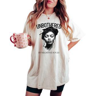 Unbothered By Negative Souls Black Queen Junenth Women's Oversized Comfort T-shirt - Thegiftio UK