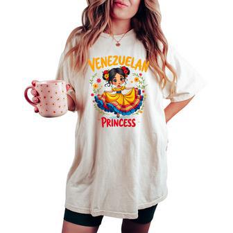 Venezuelan Princess Cute Folk Dress Venezuela Girl Women's Oversized Comfort T-shirt - Thegiftio UK