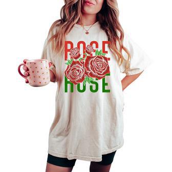 Vintage Inspired Botanical Flower Gardener Naturalist Rose Women's Oversized Comfort T-shirt - Thegiftio UK