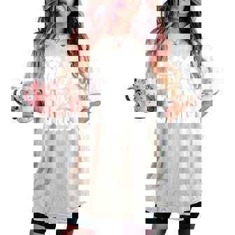 Winners Wear Orange Team Spirit Week Game Sports Day Groovy Women's Oversized Comfort T-shirt | Mazezy