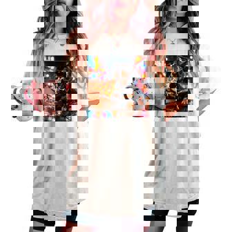 かわいい ダックスフンド 犬 ピザ 面白い 男の子 女の子 コスチューム 大人 ミーム レディースオーバーサイズコンフォートTシャツ - Kawaiitshirt