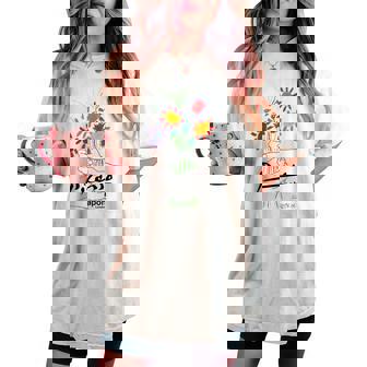 パブロ・ピカソ 平和の花 作品 描画 Papl2192 レディースオーバーサイズコンフォートTシャツ - Kawaiitshirt