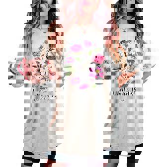 ヴィンテージ 1935年 蓮の花 日本の鶴 鳥 89歳の誕生日 レディースオーバーサイズコンフォートTシャツ - Kawaiitshirt