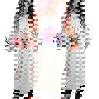 蓮の花 ユリパッド、自然、花、ビューティーアート レディースオーバーサイズコンフォートTシャツ - Kawaiitshirt