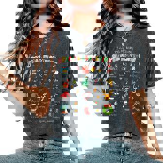 12 Days Of Teaching Special Education Sped Teacher Christmas Women's Oversized Comfort T-Shirt | Seseable FR