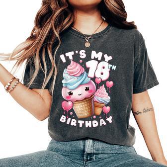 18° Compleanno Ragazza 18 Anni Gelato Numero 18 T-shirt comoda oversize da donna - Novitaregali