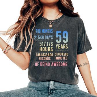 59歳の誕生日 男性 女性 面白い 59歳 レディースオーバーサイズコンフォートTシャツ - Kawaiitshirt