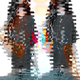 5月 誕生日 チューリップ 花 春 チューリップ 白 花 女の子 レディースオーバーサイズコンフォートTシャツ - Kawaiitshirt