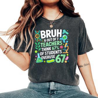 6 Out Of 7 Teachers Think 67 Of Students Overuse 67 Science Women's Oversized Comfort T-Shirt - Thegiftio UK
