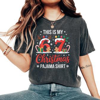 This My 67 Christmas Pajama 67 Meme Gen Alpha Boys Girls Women's Oversized Comfort T-Shirt - Thegiftio UK