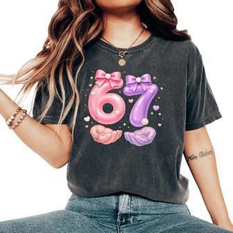 67 Meme Girls Coquetteixeven Gen Alphalang T-shirt comoda oversize da donna - Novitaregali