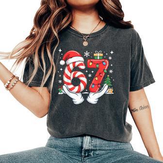 67 Meme Six Seven Family Christmas For Boys Girls Women's Oversized Comfort T-Shirt - Thegiftio UK