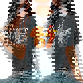 67 Thanksgiving Six Seven Turkey Thanksgiving Women's Oversized Comfort T-Shirt | Mazezy