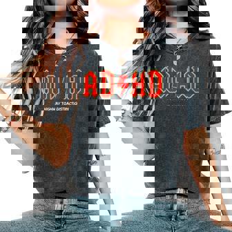 ADHD Rock Mode – Highway To Distraction Women's Oversized Comfort Colors T-Shirt | Mazezy