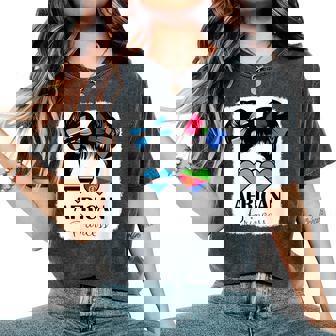 African Princess Roots Botswana And Eritrea Mix Heritage Women's Oversized Comfort Colors T-Shirt | Mazezy