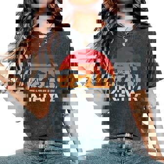 African Wildlife Vacation Kenyan Culture Lover Kenya Women's Oversized Comfort T-Shirt | Mazezy