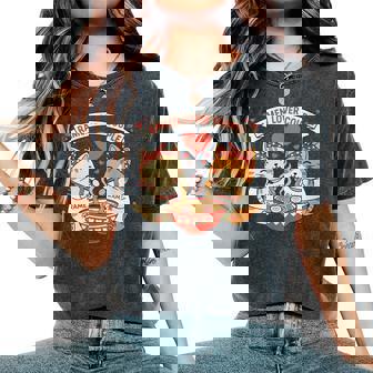 Amante Del Ramen Pareja Gatos Lindosanalentín Fideos Cuello Camiseta extragrande cómoda para mujer - Regaloses