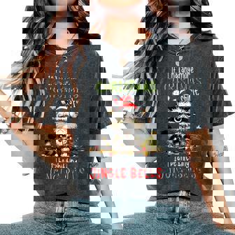 If I Had Anymore Xmas Spirit I'd Be Shitting Jingle Bell Cat For Women Women's Oversized Comfort T-Shirt - Monsterry