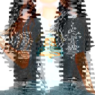 Arizona Christmas Gingerbread Bell Wolf Cactus Holiday Women's Oversized Comfort T-Shirt - Thegiftio