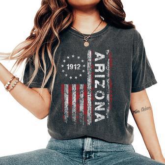 Arizona State Us Flag Vintage For Youth Women's Oversized Comfort T-Shirt | Mazezy