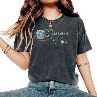 Artemis 2 Mappa Del Percorsols Rocket Launch Mission To The Moon T-shirt comoda oversize da donna - Novitaregali