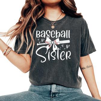 Baseball Sister For Baseball Sisters Fans Women's Oversized Comfort T-Shirt - Thegiftio UK