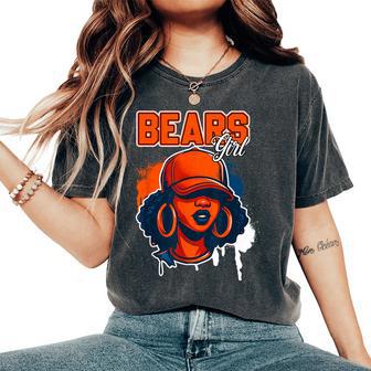 Bear Girl Black Sports Lover Afro Athletic Melanin Women's Oversized Comfort T-Shirt | Seseable FR