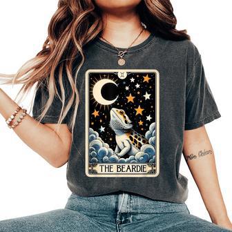Bearded Dragon Tarot Card Beardie Mom Beardie Dad Women Women's Oversized Comfort T-Shirt - Thegiftio