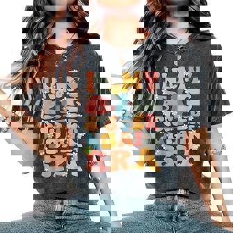 In My Big Sister Again Era Groovy Big Sister Announcement Women's Oversized Comfort T-Shirt - Monsterry