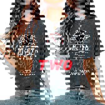 Big Sister Of The Two Fast 2Nd Birthday Racing Car Family Women's Oversized Comfort T-Shirt | Seseable UK