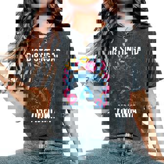 Bigtone Gap バージニア Usa クマと花のデザイン 長袖tシャツ レディースオーバーサイズコンフォートTシャツ - Kawaiitshirt