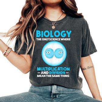 Biology Facts Science Teacher Student Biologist Women's Oversized Comfort T-Shirt - Thegiftio UK