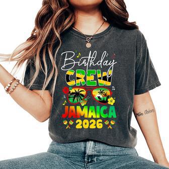 Birthday Crew Jamaica 2026 Birthday Girl Party Matching Women's Oversized Comfort T-Shirt | Mazezy