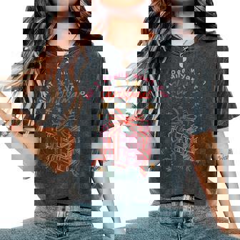 Book Lover All I Really Want For Christmas Is More Books Women's Oversized Comfort Colors T-Shirt | Mazezy